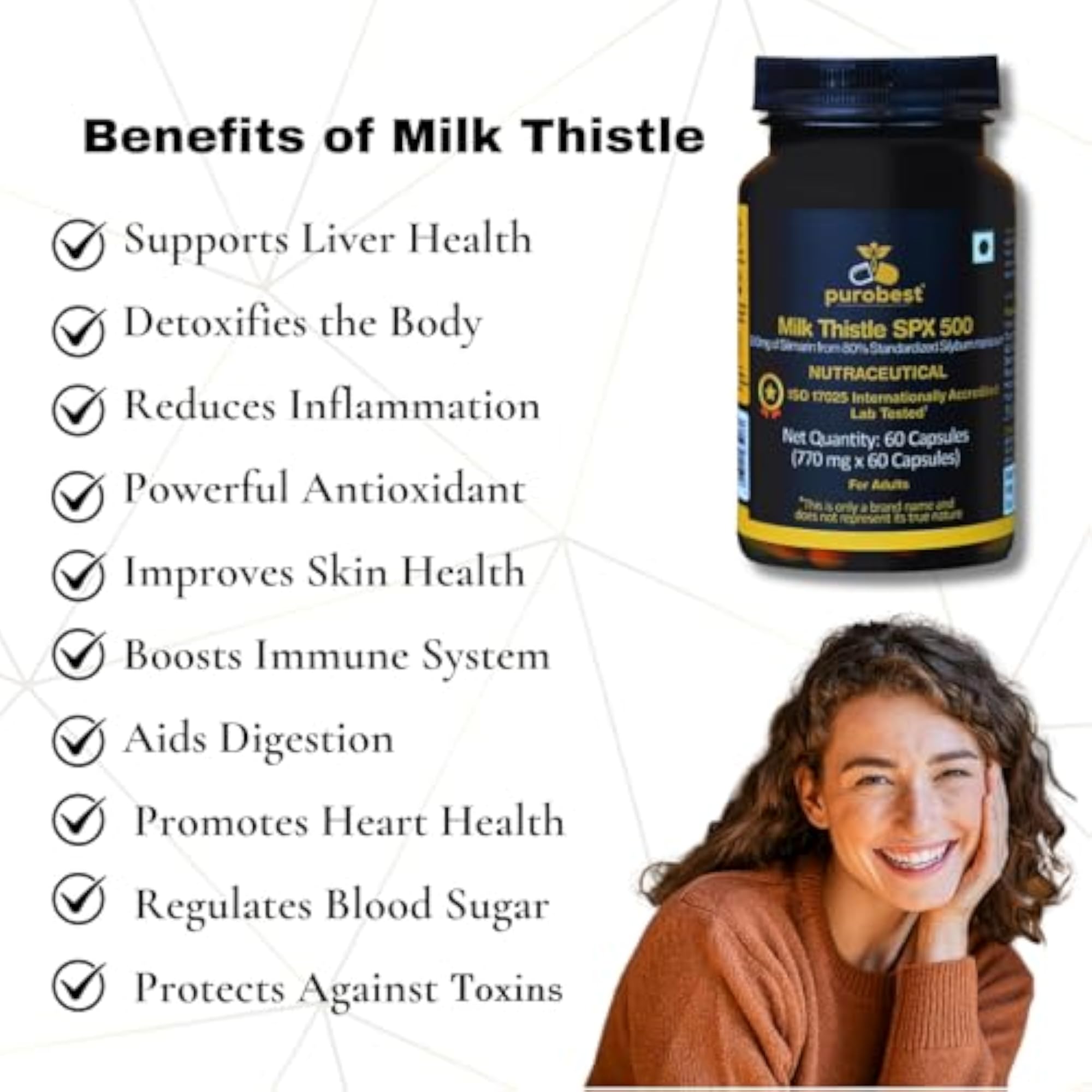 Milk Thistle Extract Capsules, 625mg, 60 Capsules